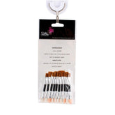 Eye shadow Stick w Brush(6.5CM/10PCS) - Set of 10 professional eye shadow applicator brushes in packaging.